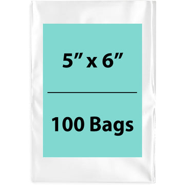 Clear Poly Bags 5"X6" 1.5 Mil LDPE 100 Bags